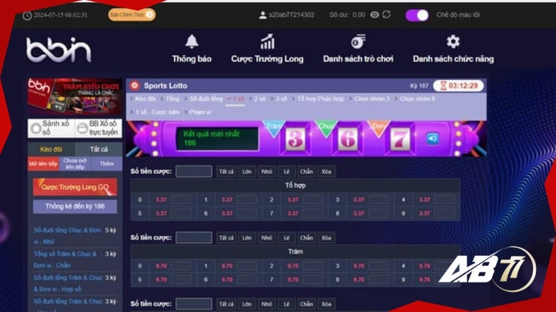 Lựa chọn các sản phẩm xổ số cực hấp dẫn tại AB77